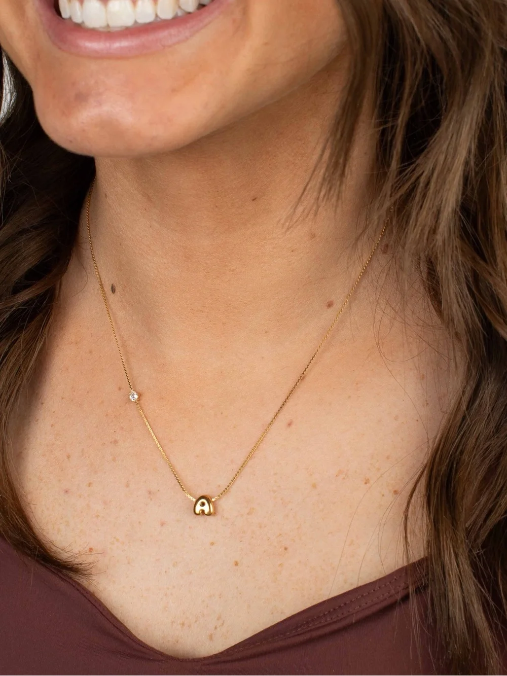 Jbloom “Bitzy” Necklace Stainless Gold Letter C -NEW with box.